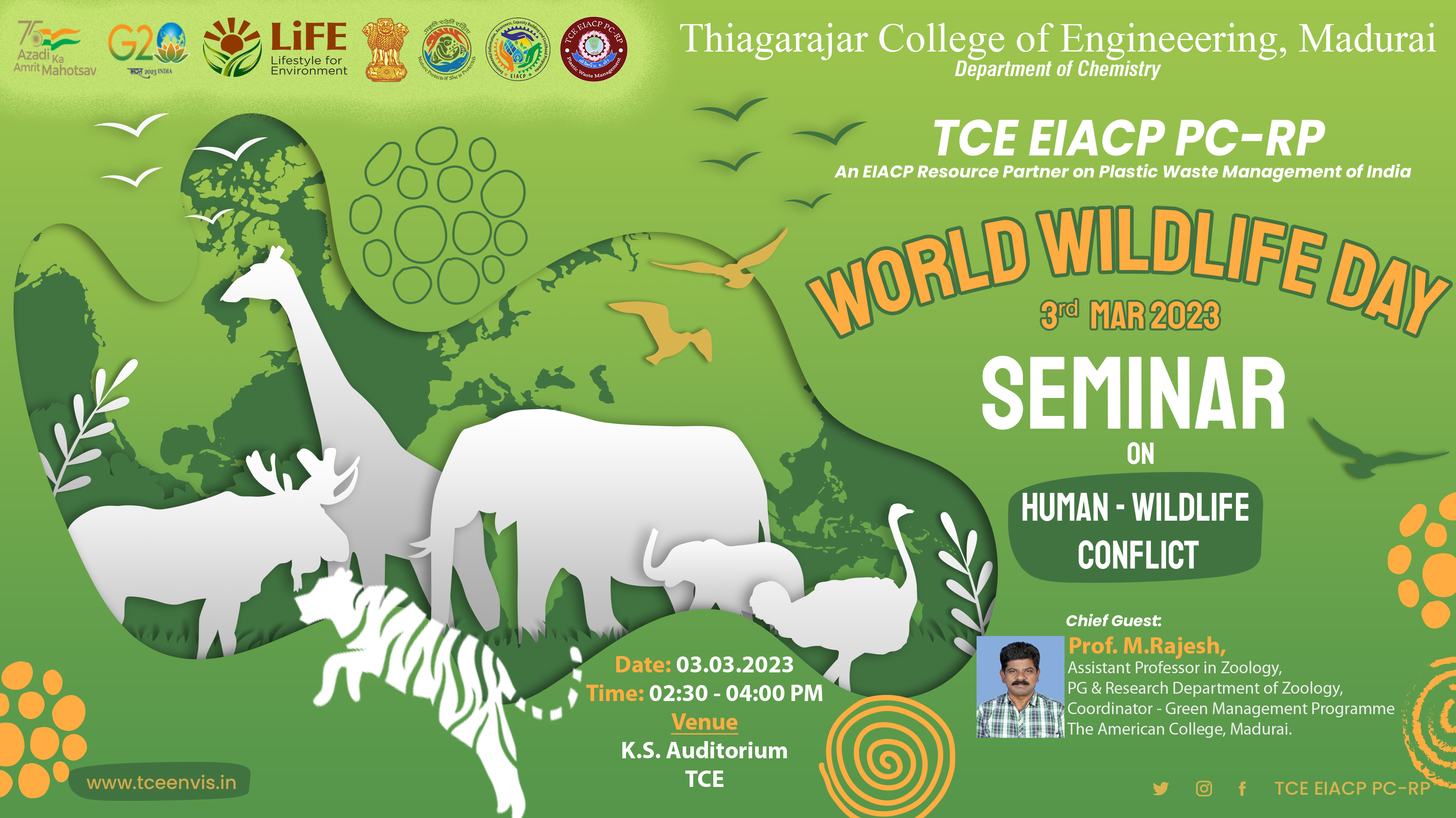 TCE EIACP PC RP is organizing a Seminar on Account of the World Wildlife Day 2023